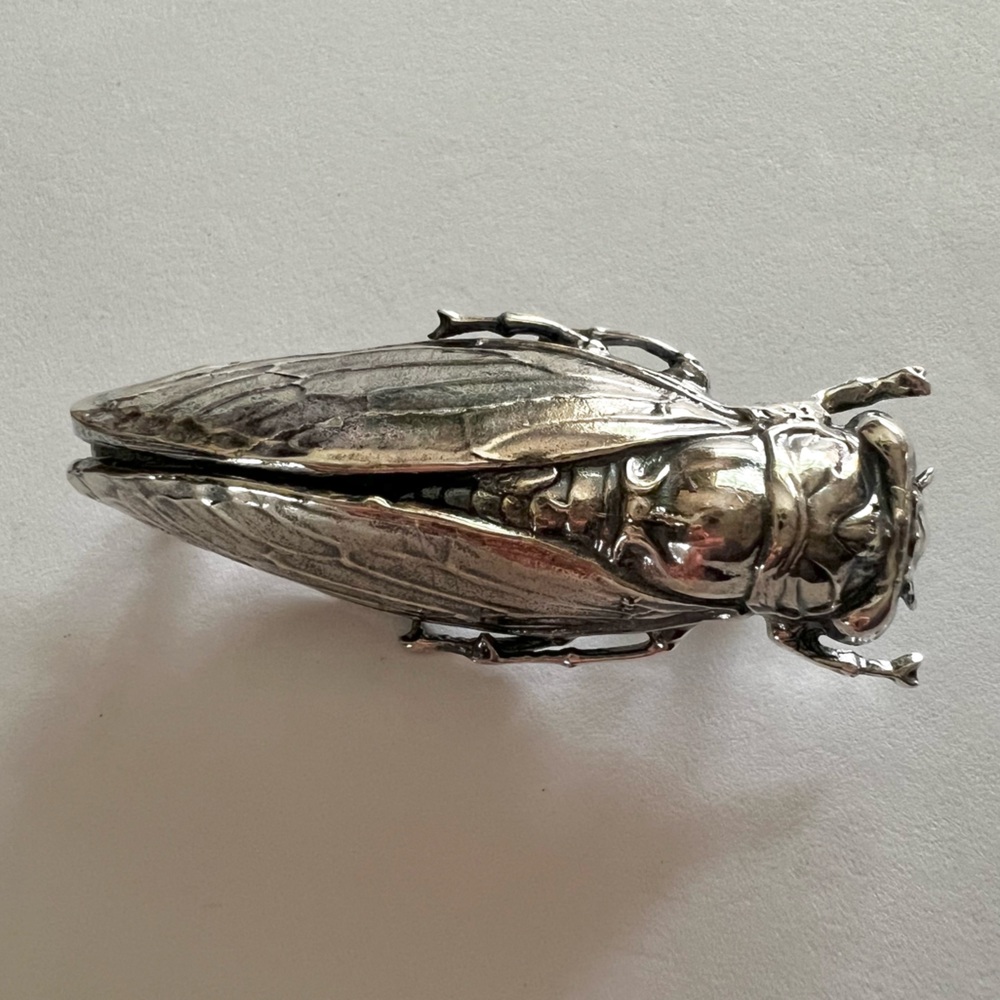 Gorgeous Cicada pin brooch STERLING SILVER - Picture 2 of 15